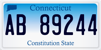 CT license plate AB89244