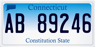 CT license plate AB89246