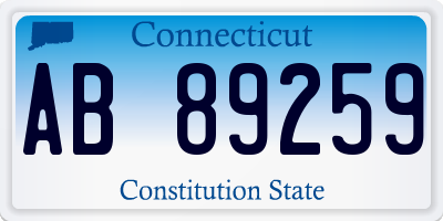 CT license plate AB89259