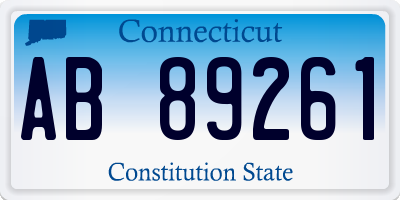 CT license plate AB89261