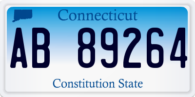 CT license plate AB89264