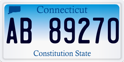 CT license plate AB89270