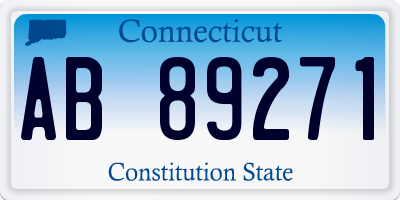 CT license plate AB89271