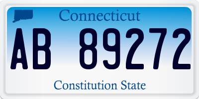 CT license plate AB89272