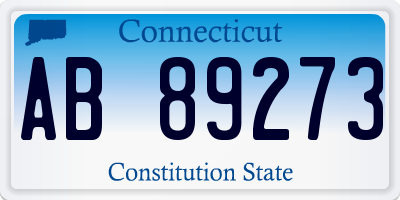 CT license plate AB89273