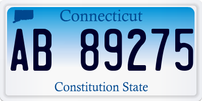 CT license plate AB89275