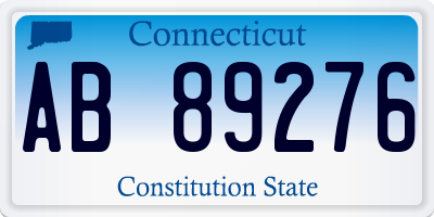 CT license plate AB89276