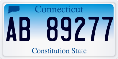 CT license plate AB89277