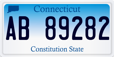 CT license plate AB89282