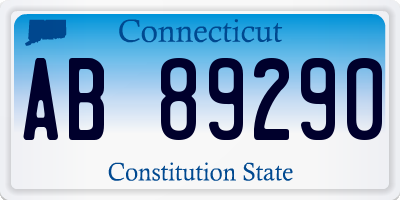 CT license plate AB89290