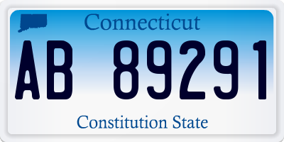 CT license plate AB89291