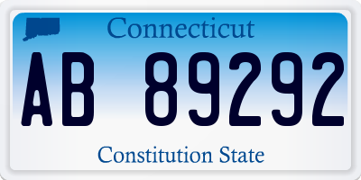 CT license plate AB89292