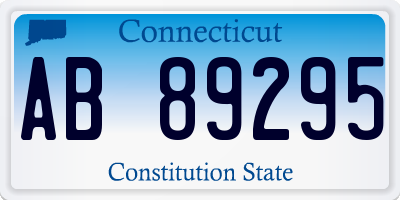 CT license plate AB89295