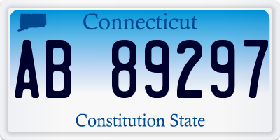 CT license plate AB89297