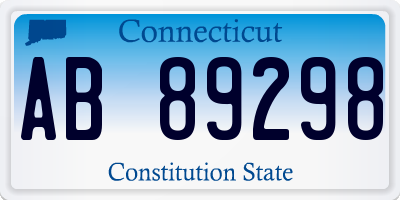 CT license plate AB89298