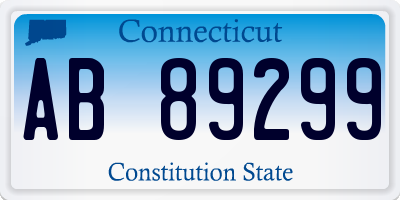 CT license plate AB89299