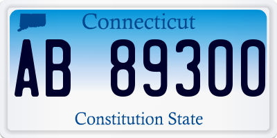 CT license plate AB89300