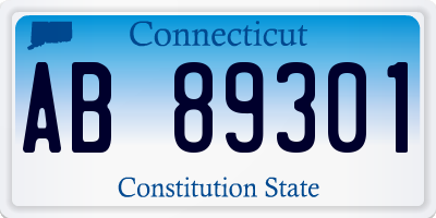 CT license plate AB89301