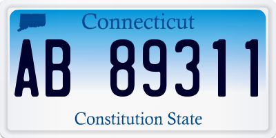 CT license plate AB89311