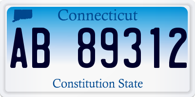 CT license plate AB89312