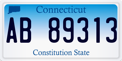 CT license plate AB89313