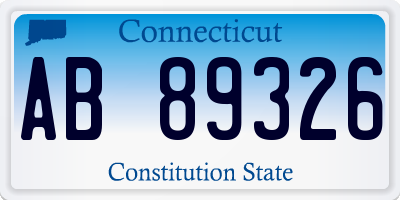 CT license plate AB89326