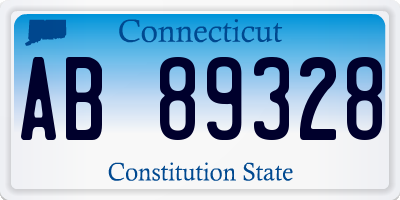 CT license plate AB89328