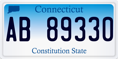 CT license plate AB89330
