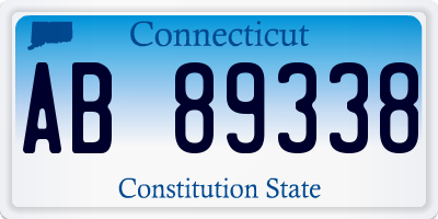 CT license plate AB89338