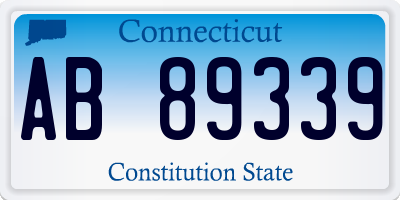 CT license plate AB89339