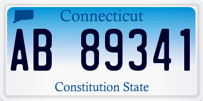 CT license plate AB89341