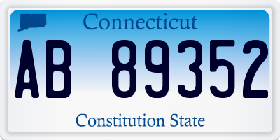 CT license plate AB89352