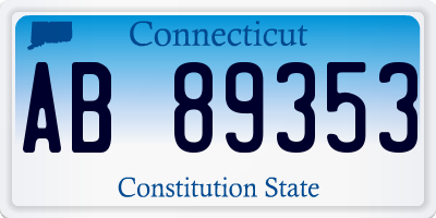 CT license plate AB89353