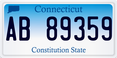 CT license plate AB89359