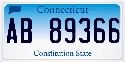 CT license plate AB89366