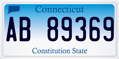 CT license plate AB89369