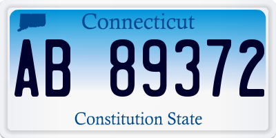 CT license plate AB89372