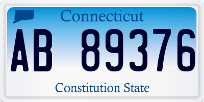 CT license plate AB89376