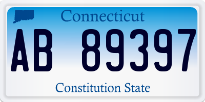 CT license plate AB89397
