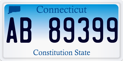 CT license plate AB89399