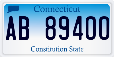 CT license plate AB89400