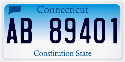 CT license plate AB89401