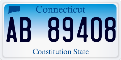 CT license plate AB89408