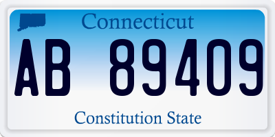 CT license plate AB89409