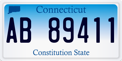 CT license plate AB89411