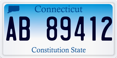 CT license plate AB89412