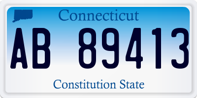 CT license plate AB89413