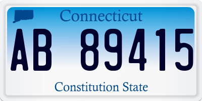 CT license plate AB89415