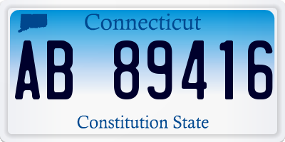 CT license plate AB89416