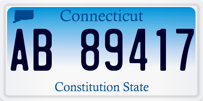 CT license plate AB89417